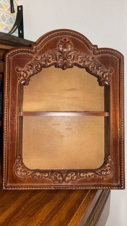 Solid Wood Relief Storage Shelf
