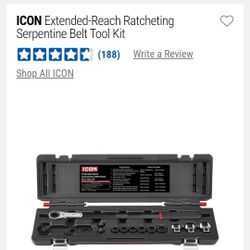 Extended-Reach Ratcheting Serpentine Belt Tool Kit
