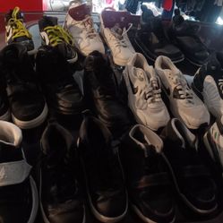 There Are 9 Pairs Of Jordans For Kids Youth Each Are Priced In Description