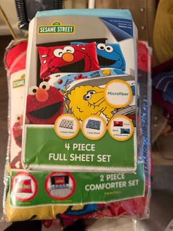 Sesame Street Full Sheet Set & Comforter Bundle