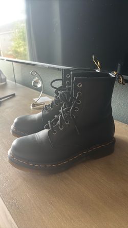 Dr. Martens Black Leather Lace-Up Boots