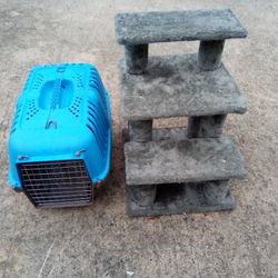 Cat Pet Carrier Kennel + Cat Tree