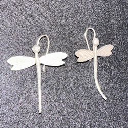 Silver Dragonfly Earrings 