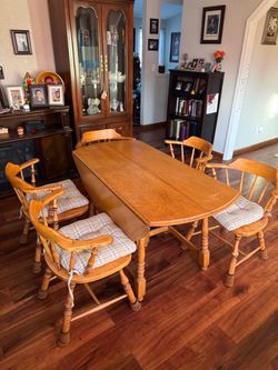 Dining table and chairs
