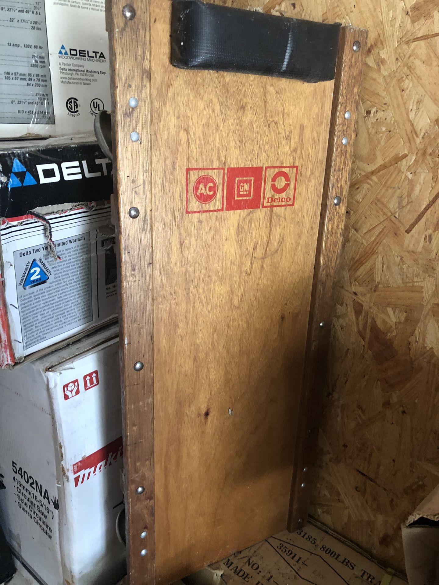 AC Delco Creeper, automotive garage, mechanic, wooden, vintage, almost new