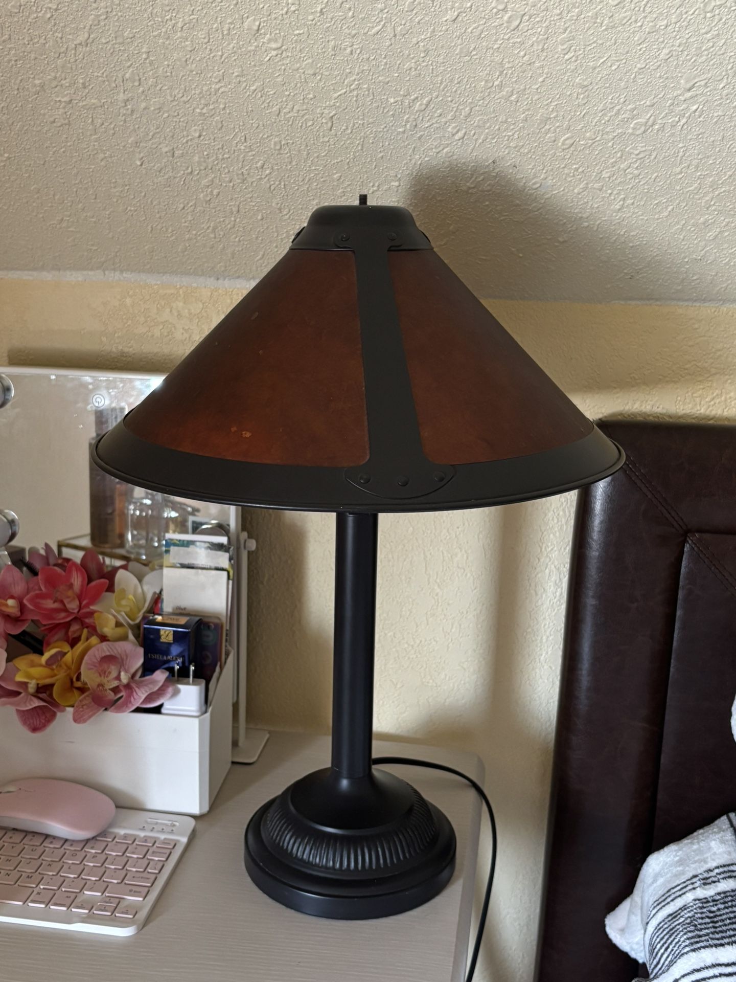 vintage mica mission lamp