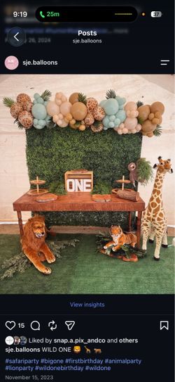 Life size safari animal
