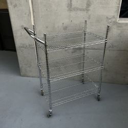 3 Tier stainless steel heavy duty Rolling bar Microwave Cart Kitchen Pantry Garage Storage restaurant Wine bakery Rack  by NSF