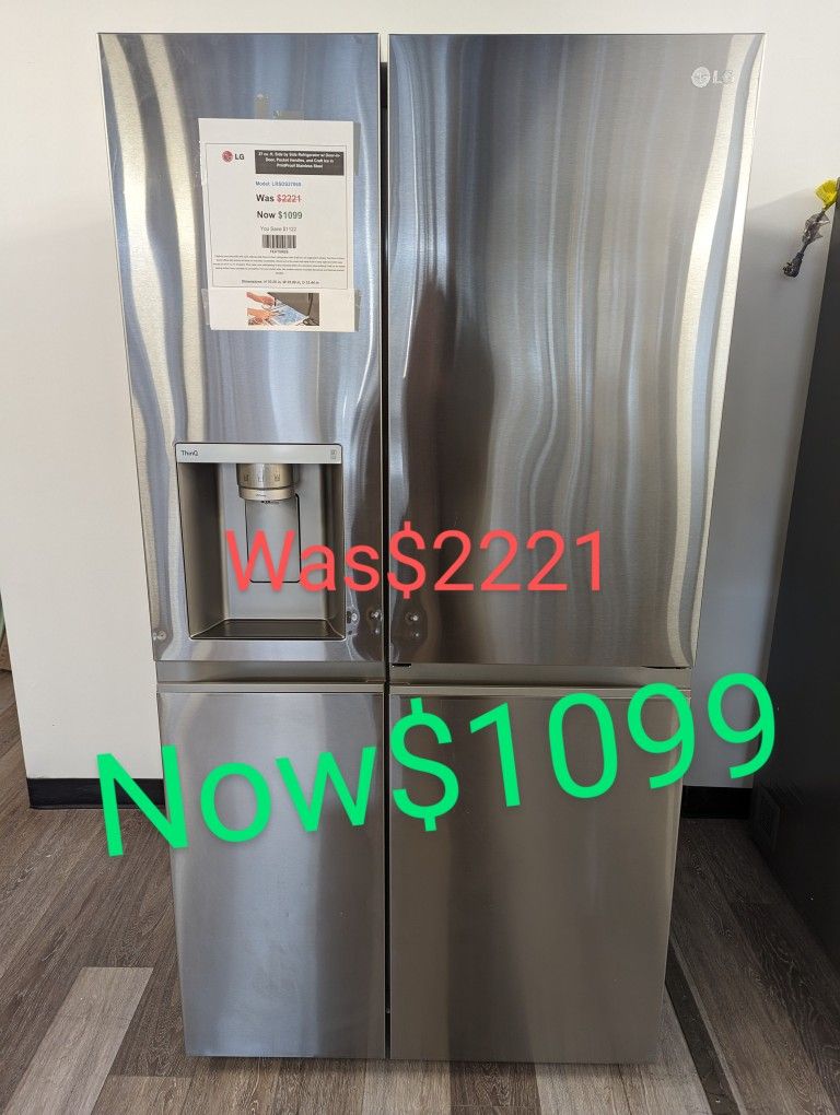 Scratch And Dent Side By Side Door In Door Refrigerator With Craft Ice 0% Interest Financing Available 