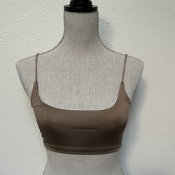 SHEIN Women’s Crop Tank Top, Taupe, size 2