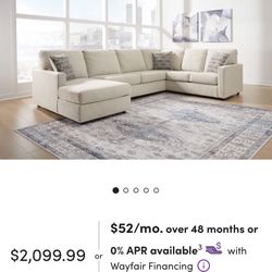Edenfield 3-Piece Sectional w/ Oversized Ottoman