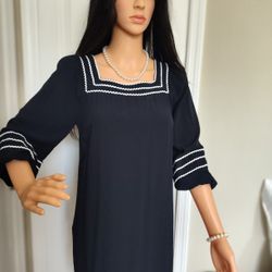 Loft Navy Blue And White Trimming Size Sml