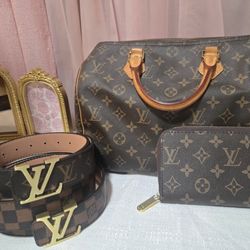LV belt and wallet