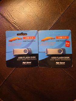 USB 3.0 64GB Flash Drive – 2 Pack