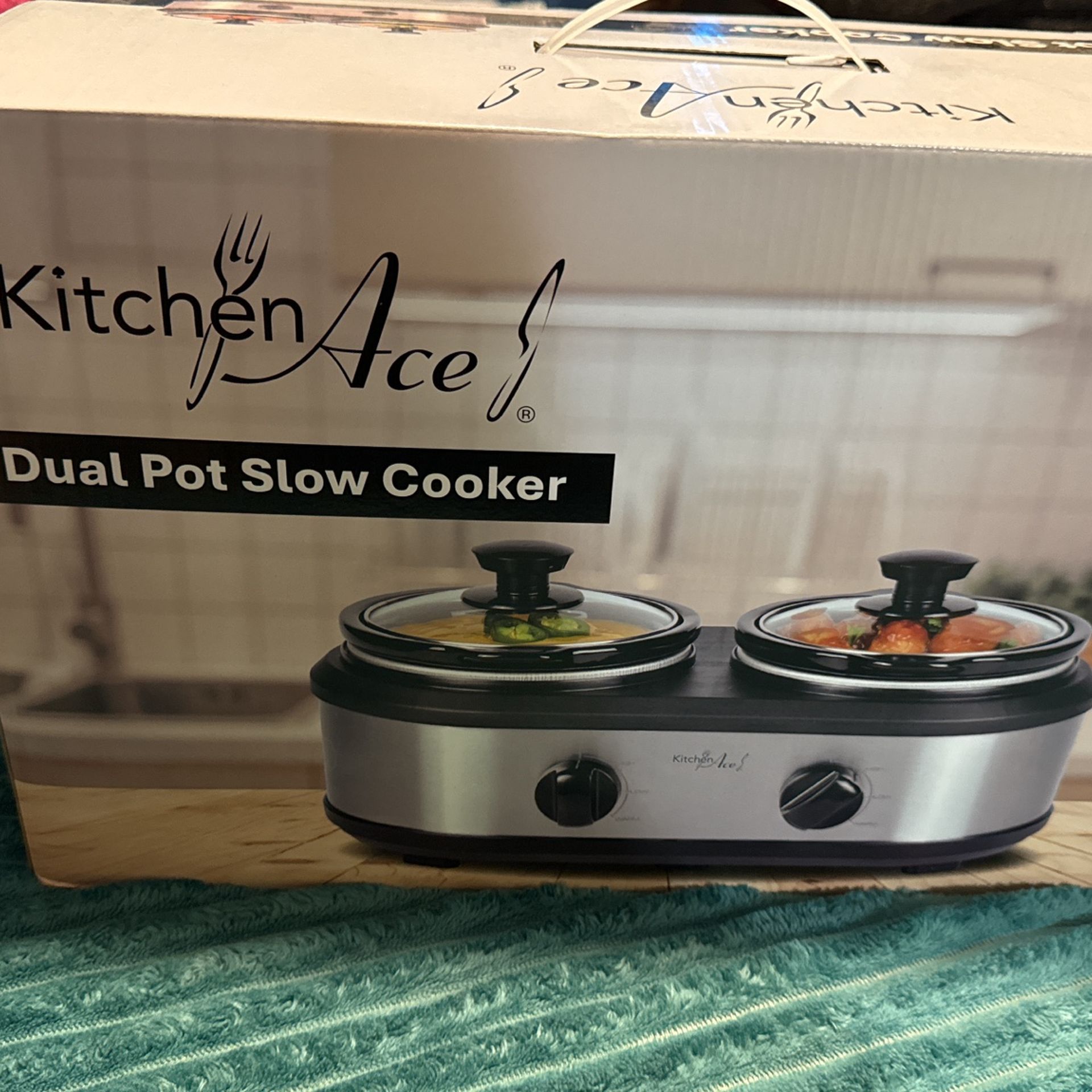 Kitchen Ace Dual Pot Slow Cooker