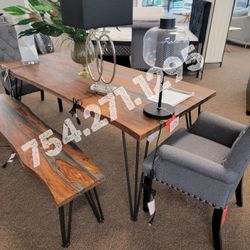 Real Wood Dining Table Minimalist Design NEW Finance Available 