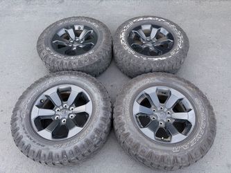 (4) 18” Dodge Ram Wheels 275/70R18 Goodyear Wrangler