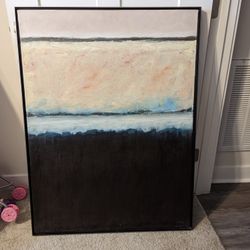 Beachy Hand painted Art In Abstract.  