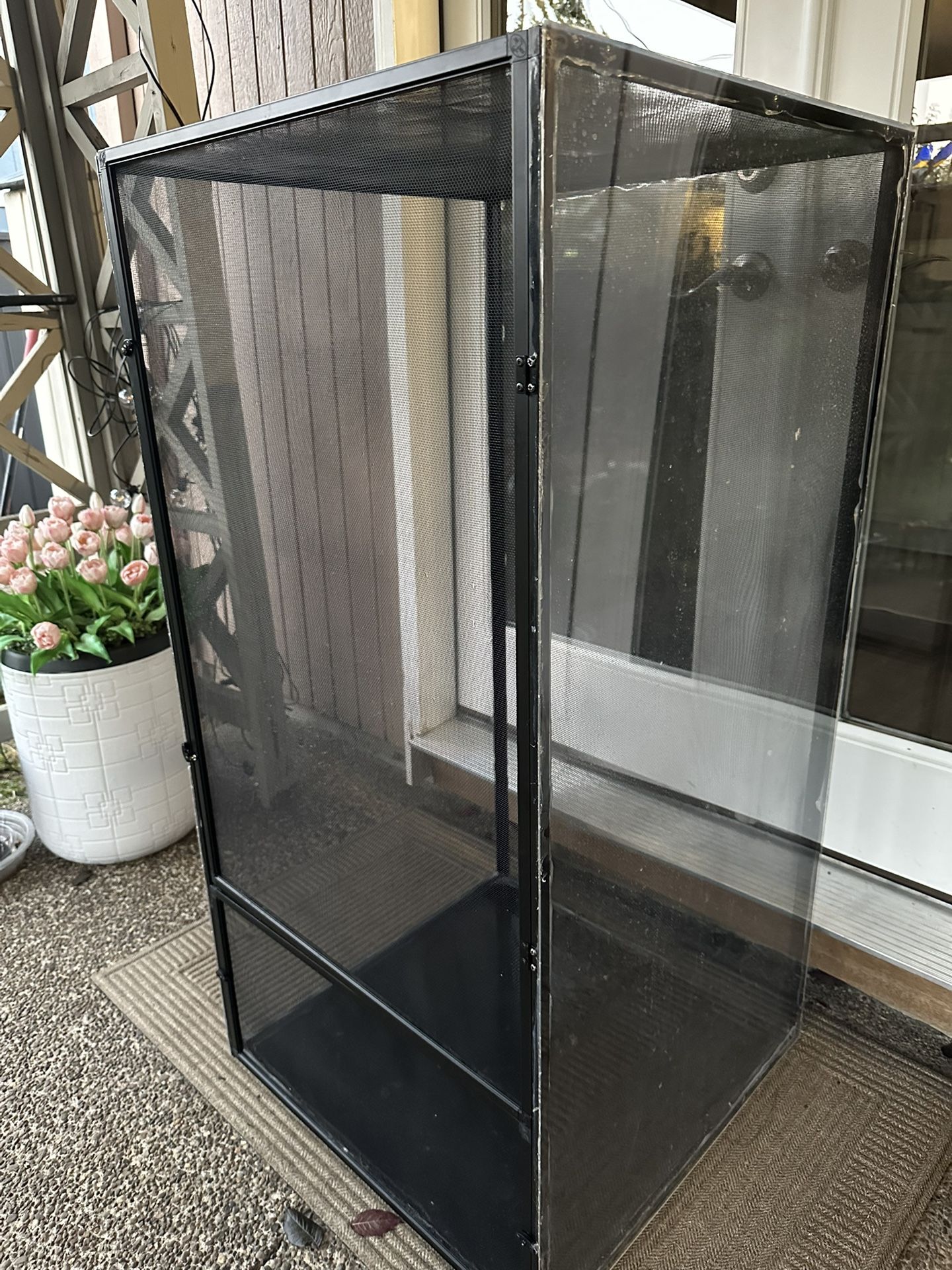 Zoo Med ReptiBreeze Reptile Cage – X-Large – Modified for Humidity Retention