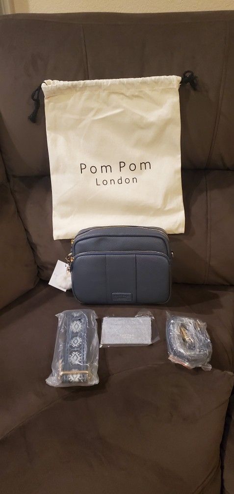 Brand New With Tags Pom Pom London Original Plus Slate Blue Bundle