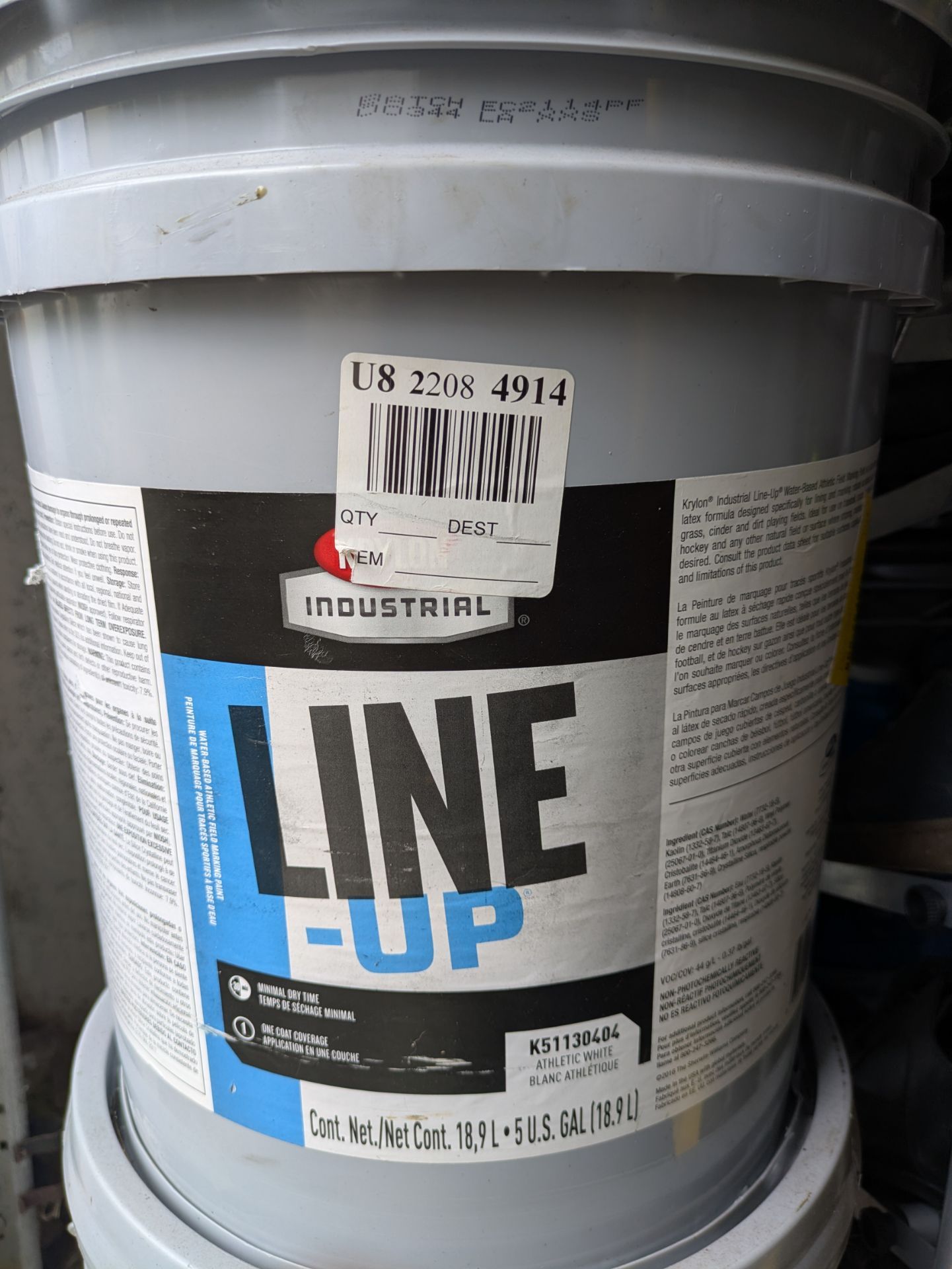 Water based athletic field marking paint (Athletic White)