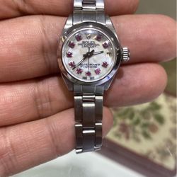 Ladies Rolex Oyster Pearl Ruby Rubies Diamonds Buy Sale Trade Stainless Cartier Omega Patek Gold Coins