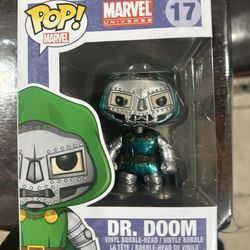 Funko Pop! Marvel Universe Dr. Doom #17 Metallic Con Exclusive 2014
