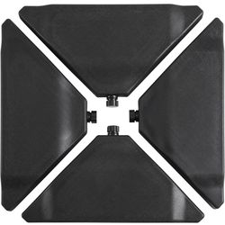 4-PCS Heavy-Duty Umbrella Base Square Cantilever Offset Patio Umbrella Stand - Outdoor Banana Parasol Umbrella Base Weight Water or Sand Filled for Ga