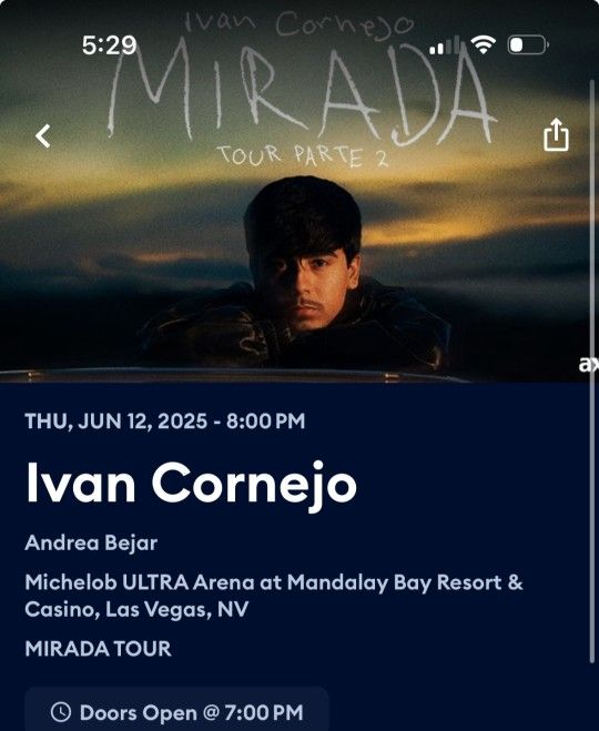 Concert Ivan Cornejo In Las Vegas