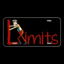 License Plate Novelty Car Front Limits Push Man Strain Cartoon