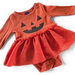 Halloween Pumpkin Bodysuit 0-3M
