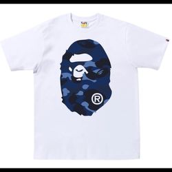 Bape Camo T Shirt White/blue