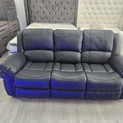 Sofá-Reclinable Color-Negro !! 🛋 Recliner-Sofa Black-Color !!