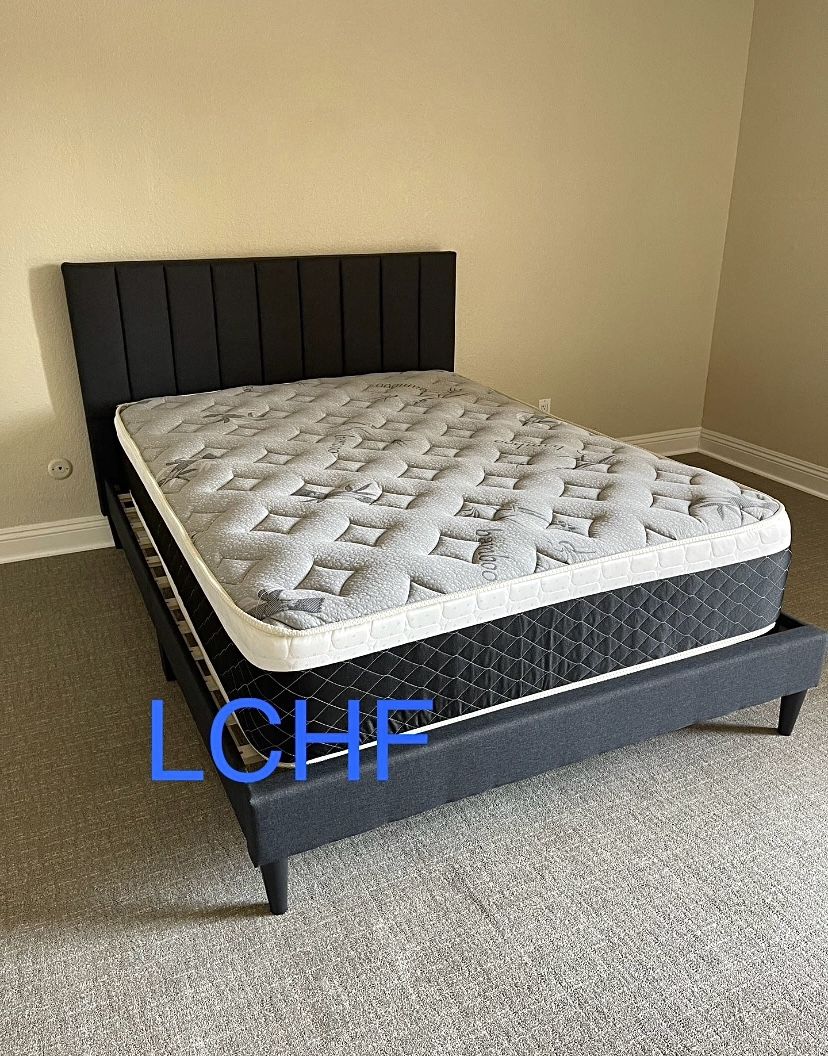 New Queen Bed Frame With Mattress