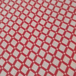 Vintage Red And White Fabric