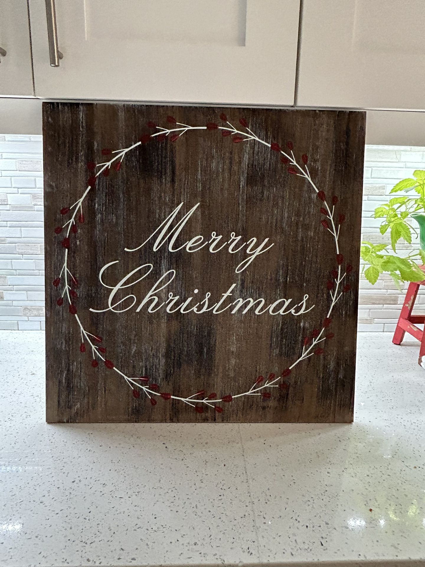 🎄 Rustic “Merry Christmas” Wood Wall Hanging – Hollywood, FL (CVS Pickup)