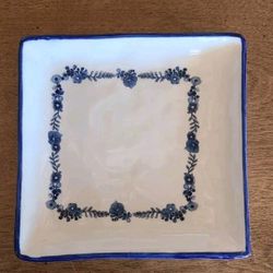 PRIMA/Choinserie blue and white square plate /Granmacore