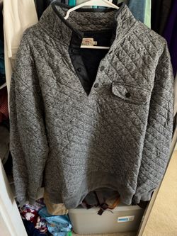 Faherty Quilted Pullover Sweatshirt Size