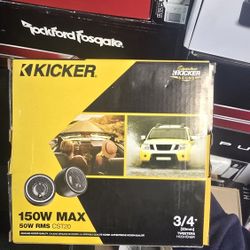 Kicker CS-Series CST20 3/4-inch (20mm) Tweeters with Crossovers. 
