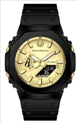 TechnoMarine Men's TM-925020 HydraTech Nautilus Black & Gold Dial 45m Watch
