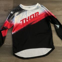 Thor MX Sector Vapor/Warship Jersey Riding Shirt Youth Size Small MX/ATV/BMX Vapor Red/Black