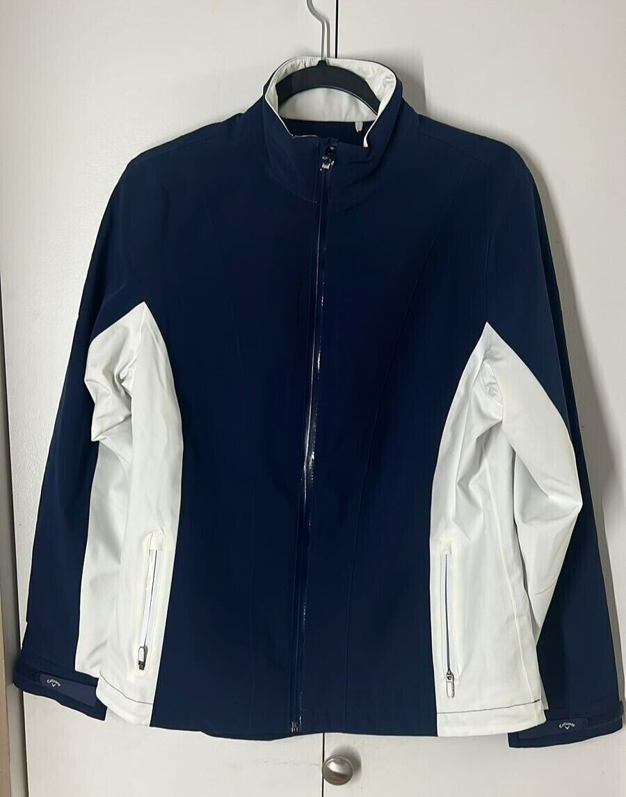  NWT Callaway white and blue Women's Jacket Coat Size Medium, New with tags