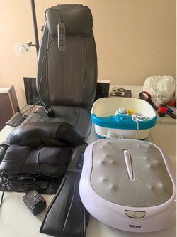Renpho heated massage chair, Interneck massage,Victor Juergen portable neck massage.