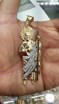 14K GOLD San Judas Diamond 31.5 grams