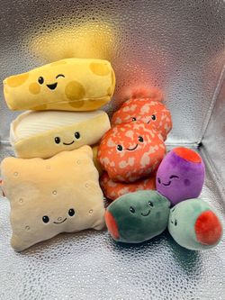 Charcuterie plush set fake food toy