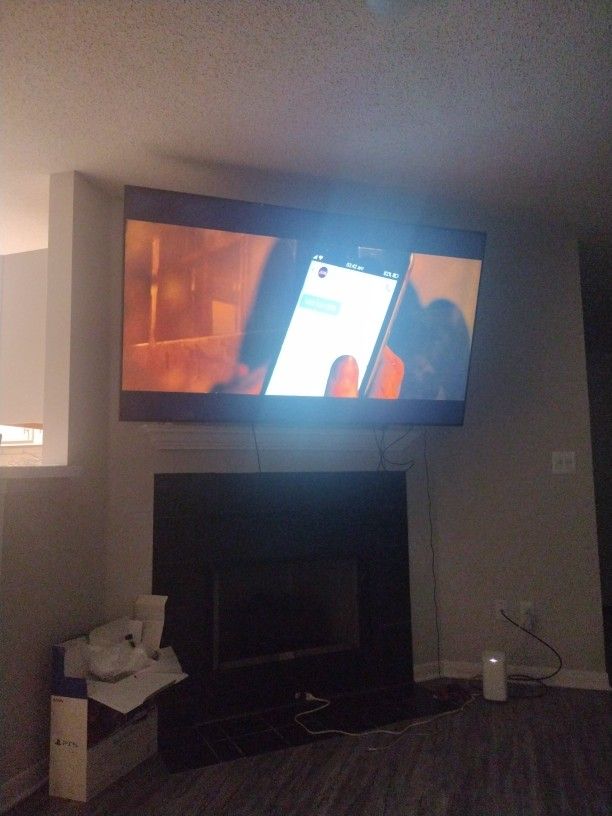 Two Samsung Smart TVs Along With A Sectional Couch With Bed Set(King Size) With Two Night Stands And Dresser