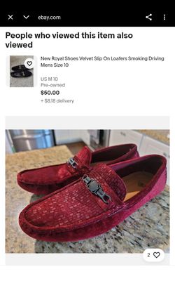 It is wat it is (Royal Brand ) Size 7 velvet loafers slip on