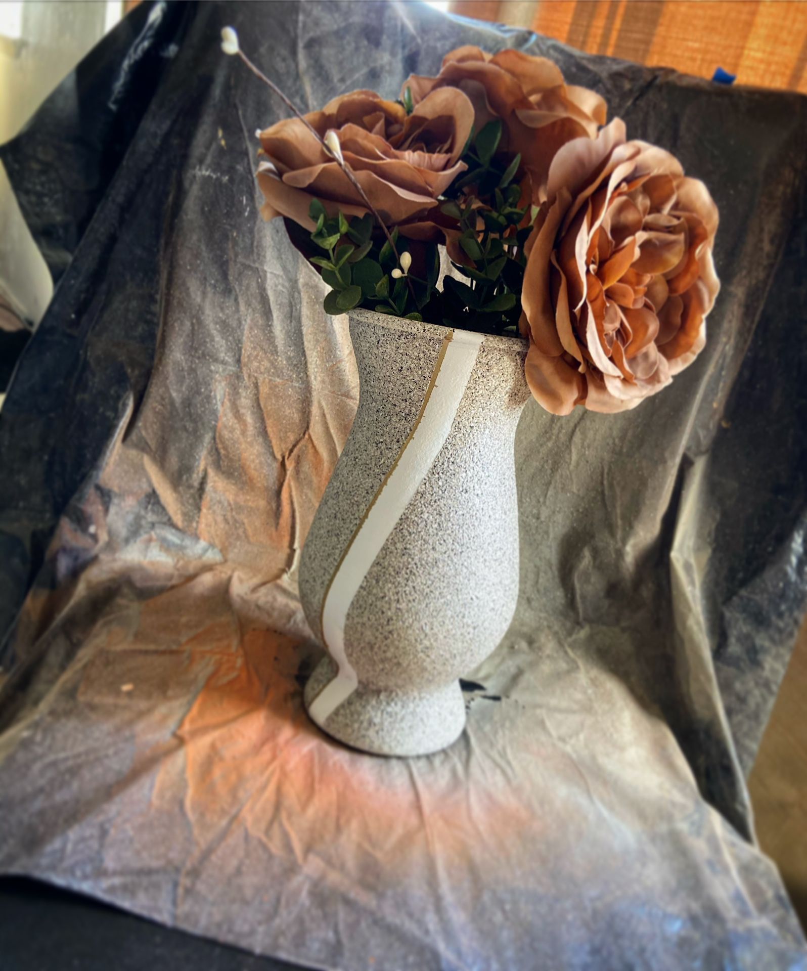 Custom “Aged Stone” flower vase! ✨