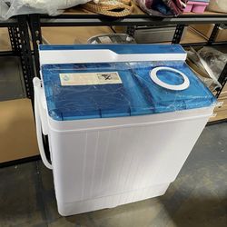 New COSTWAY Portable Washing Machine 2-in-1 Twin Tub 26lbs Capacity Laundry Washer(18lbs)