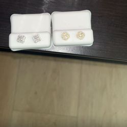 Sterling Silver & Moissanite Earring